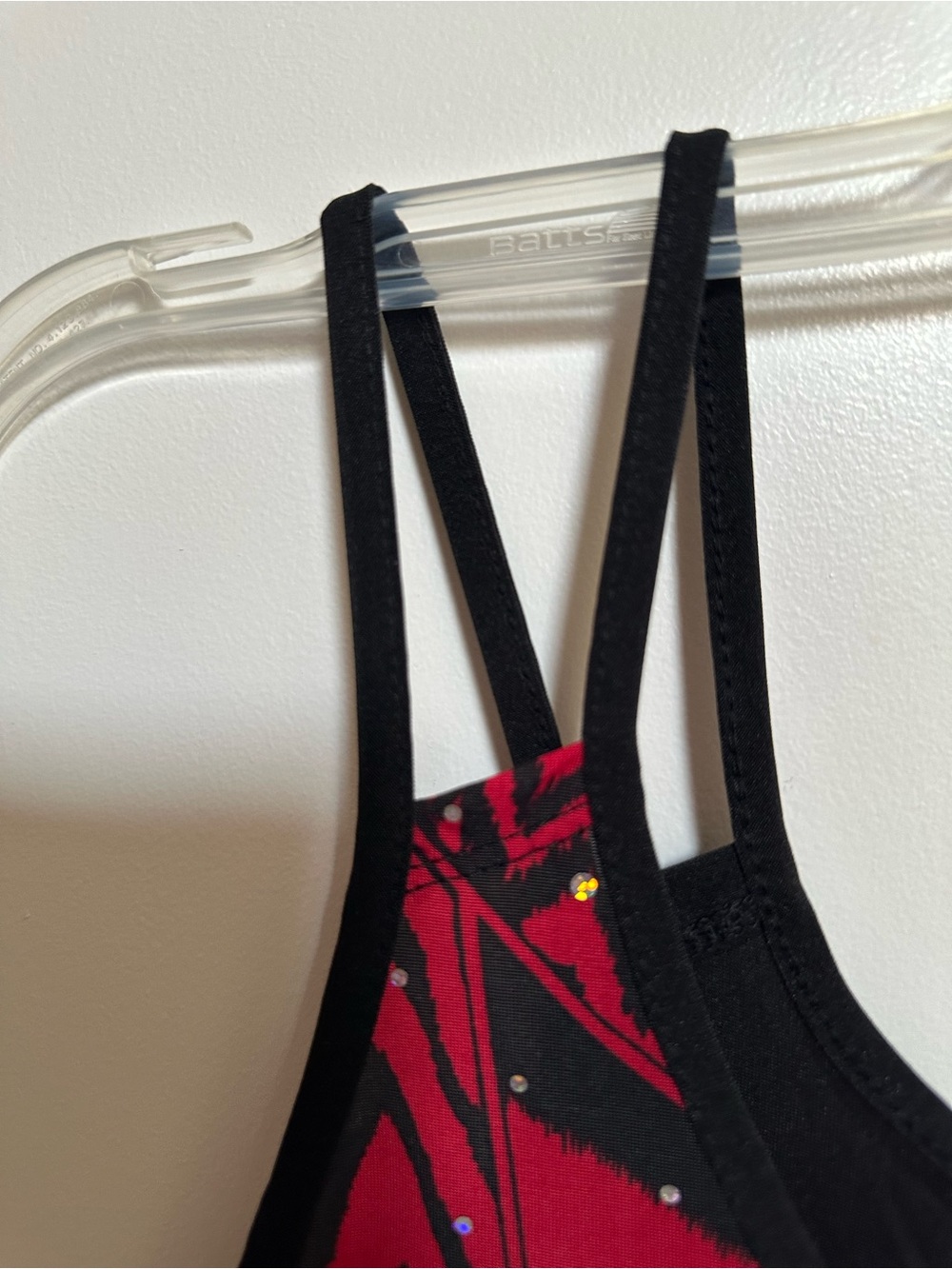 Red & Black Printed Strappy Tank Top - Picture 6 of 8